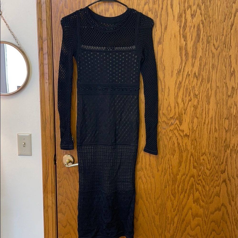 Venus black knit dress
